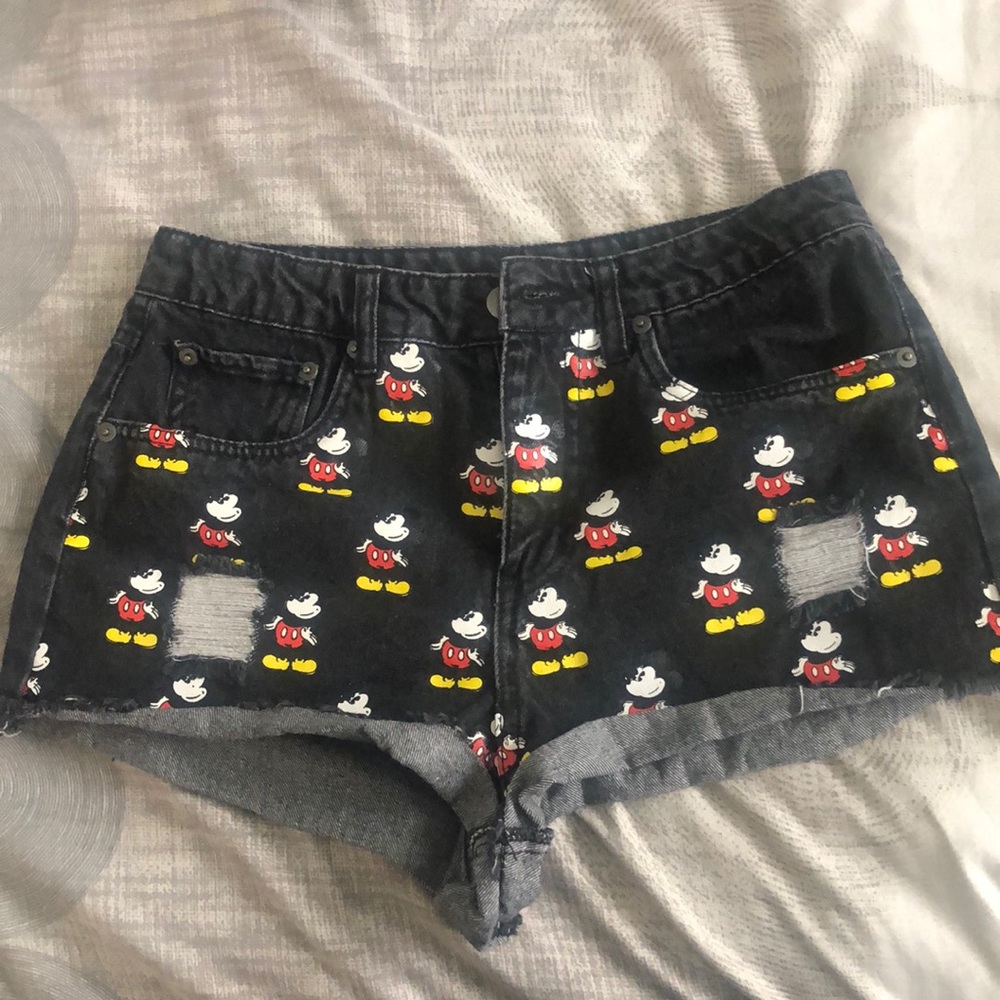 Forever 21 Mickey mouse high waisted shorts